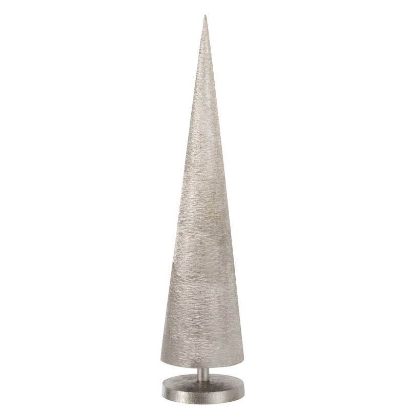 Sapin de Noël conique en aluminium argent 16x16x57cm Sapin de Noël conique en aluminium argent 16x16x57cm
