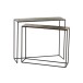 Conjunto de 2 consolas rectangulares de aluminio negro H83 y 73 cm