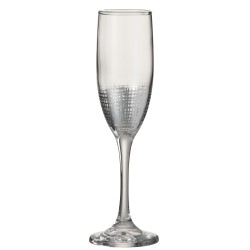 Verre à champagne en verre transparent 6.7x6.7x22 cm