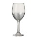 Vaso de pie de vidrio plateado - transparente 8.5x8.5x20.8 cm