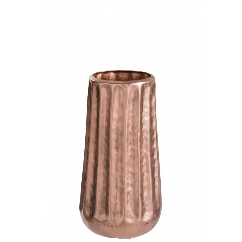 Vase Nervure Aluminium Cuivre Small