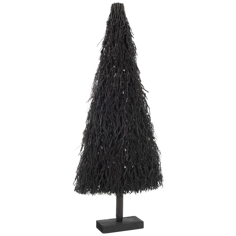SAPIN DE NOEL PLAT BRANCHES BOIS NOIR LARGE