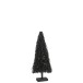 Árbol de Navidad decorativo con luces LED de madera negra de 37x15x90.5 cm