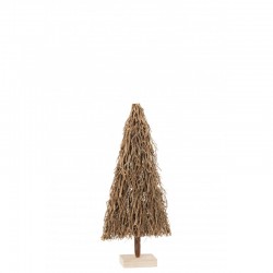 Árbol de Navidad decorativo de madera natural plano de 40x12,5x90cm