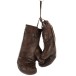 Gants de boxe décoratif en cuir marron 25x45x19 cm Gants de boxe décoratif en cuir marron 25x45x19 cm