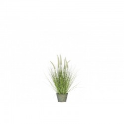 Maceta de hierbas de plástico verde de 35x35x55 cm