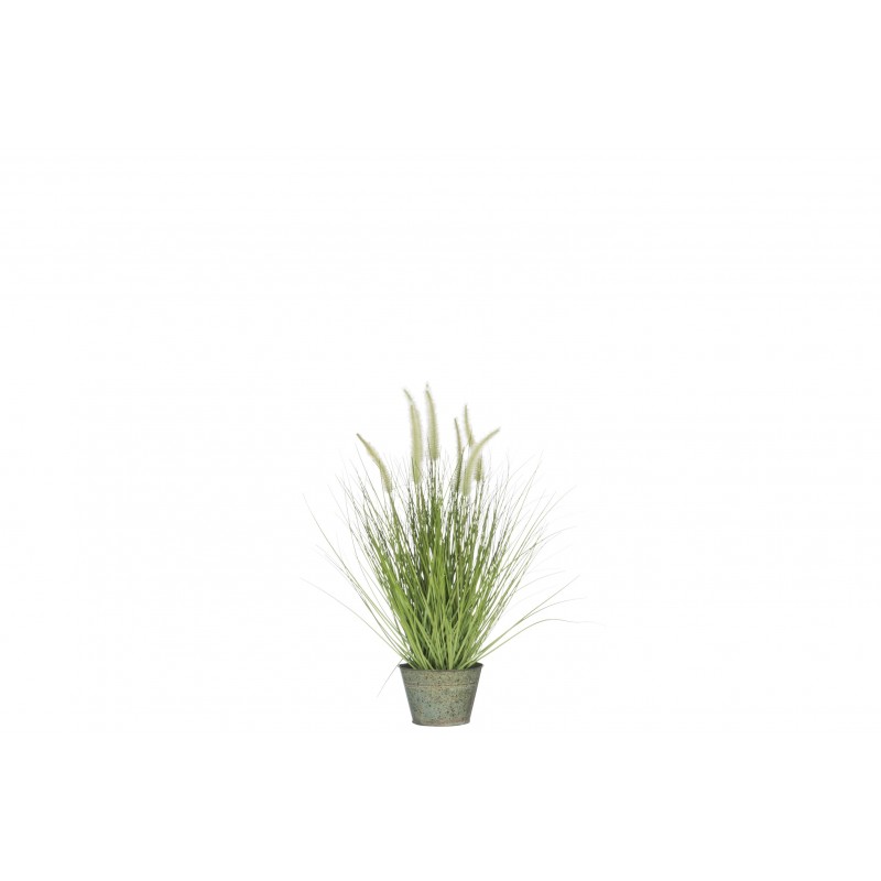 Maceta de hierbas de plástico verde de 35x35x55 cm