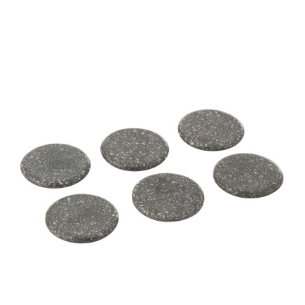 Set de 6 posavasos mármol gris 10x10 cm