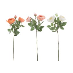 Set de 3 bouquet de roses en plastique orange 15x15x61 cm