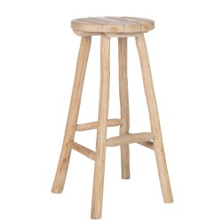 Tabouret rond en Bois Naturel 36x45x80cm