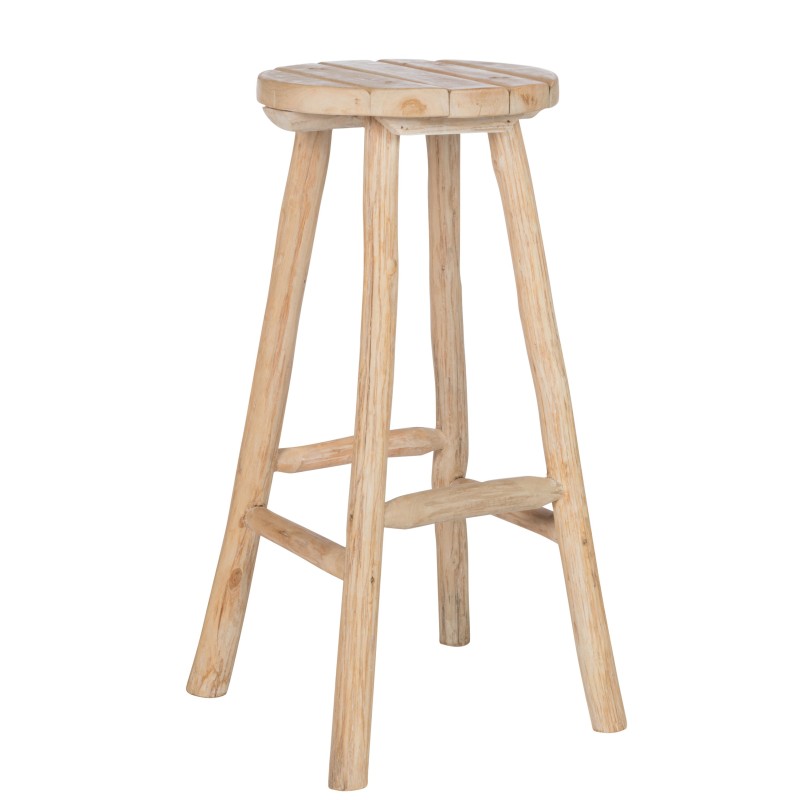 TABOURET ROND CHENE BOIS NATUREL