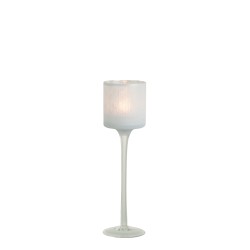 PHOTOPHORE + PIED PLUMES VERRE BLANC SMALL