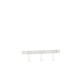 Appendiabiti a 3 ganci in metallo bianco 44,5x4,5x12,5 cm
