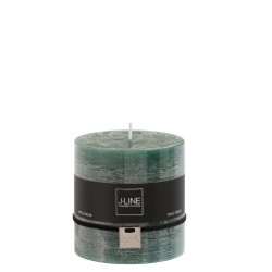 Bougie cylindrique 75H en Paraffine vert 10x10x10 cm