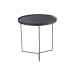 Mesa auxiliar de madera y metal negro 50.5x50.5x50 cm