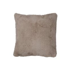 Coussin carré en polyester gris souris 44x41cm