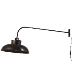 LAMPE MURALE LOUNGE METAL NOIR