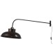 Lámpara de techo de metal negro 100x36.5x45 cm