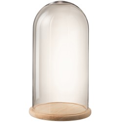 Cloche ronde en bois naturel 33.5x33.5x60.5 cm