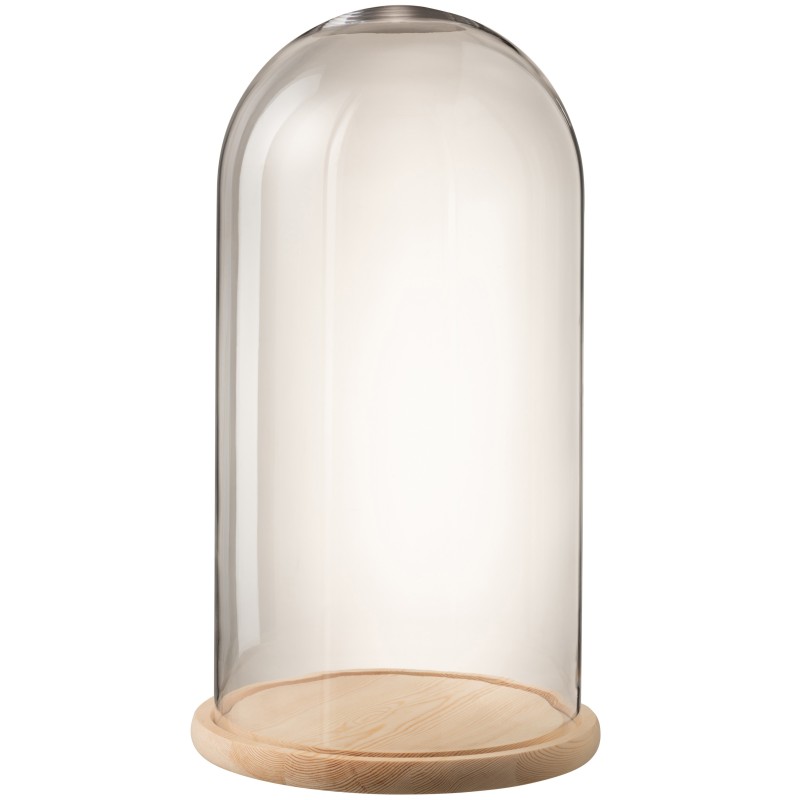 Cloche ronde en bois naturel 33.5x33.5x60.5 cm