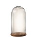 Cloche ronde en bois marron 28x28x50 cm