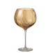 Vaso de vino de vidrio irregular ámbar H21cm