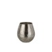 Portavelas de vidrio gris 16.5x16.5x17.5 cm