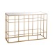 Consola de metal dorado 120x40x78cm