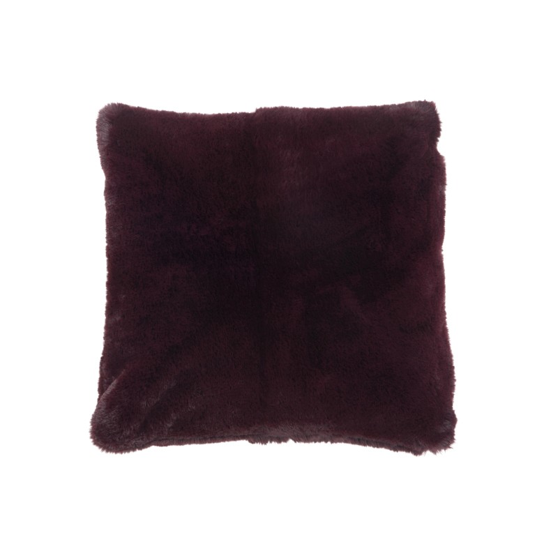 Coussin carré en polyester rouge foncé 45x45cm Coussin carré en polyester rouge foncé 45x45cm