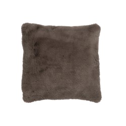 Coussin carré en polyester taupe 45x45cm