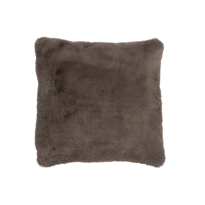 Coussin carré en polyester taupe 45x45cm Coussin carré en polyester taupe 45x45cm