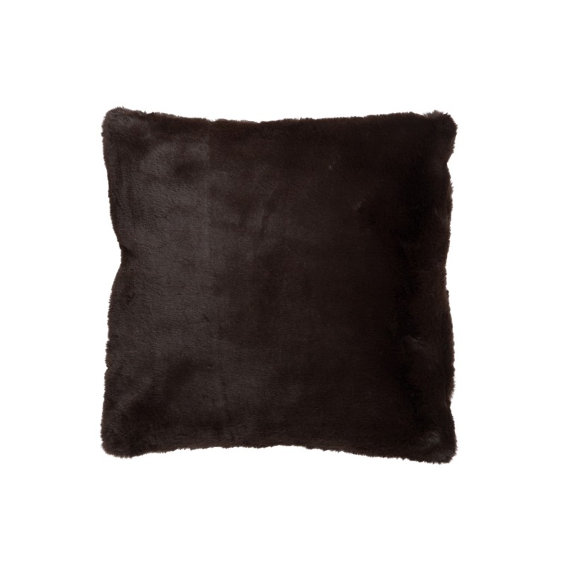 Cojín cuadrado de poliéster marrón oscuro 45 x 45 cm Cojín cuadrado de poliéster marrón oscuro 45 x 45 cm