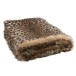PLAID IMITATION FOURRURE LEOPARD NOIR/MARRON