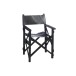 CHAISE REGISSEUR PLIANTE BOIS/CUIR NOIR