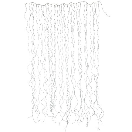 Cortina luminosa de Plástico Plateado 200x300cm