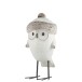 Hibou en résine blanc 21x20x52 cm Hibou en résine blanc 21x20x52 cm
