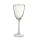 Verre à vin à bord fin doré en verre transparent H23cm Verre à vin à bord fin doré en verre transparent H23cm