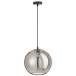 Lampe boule suspendue en verre argent 30x30x220 cm