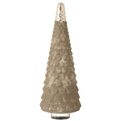Sapin de Noël décoratif en verre argenté
