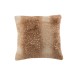 Cuscino quadrato imitazione cerbiatto in poliestere marrone beige 42x43 cm
