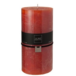 Bougie cylindrique 140H en Paraffine orange 10x10x20 cm