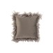 Coussin carré avec bords plumes en polyester gris 45x45cm Coussin carré avec bords plumes en polyester gris 45x45cm