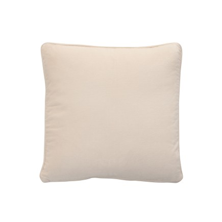 Coussin carré en coton orange pastel 45x45cm