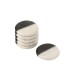Set de 6 sous-verres en marbre noir et blanc D11cm