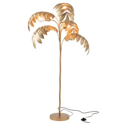 Lampe à poser en zinc forme de palmier doré H141 cm