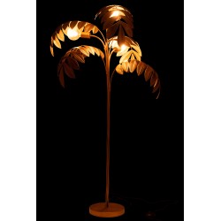 Lampe à poser en zinc forme de palmier doré H141 cm