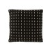Coussin carré avec miroirs rectangles en coton noir 45x45cm
