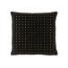 Coussin carré avec miroirs ronds en coton noir 45x45cm