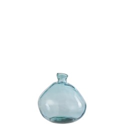 Vase dame jeanne en verre bleu 32x32x33 cm