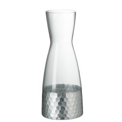 CARAFE A EAU VERRE TRANSPARENT/ARGENT